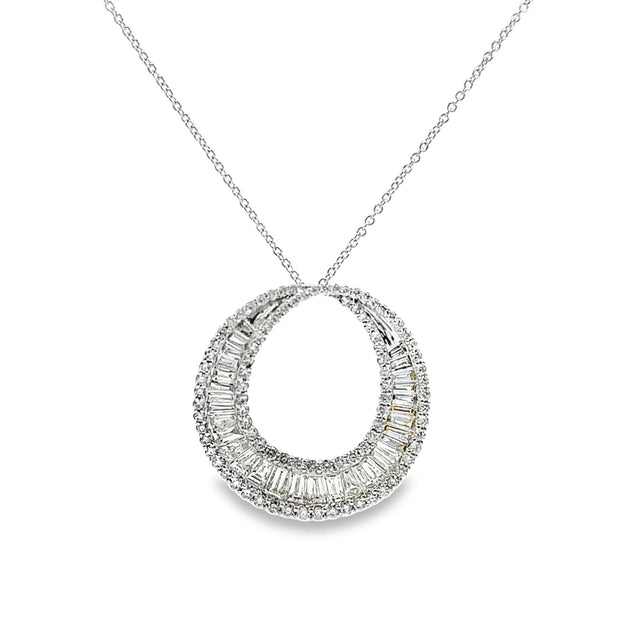 White Gold Diamond Circle Pendant