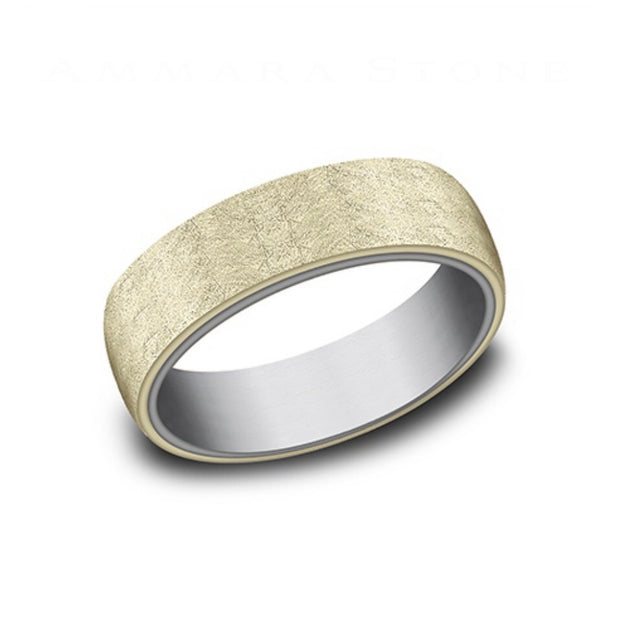 Benchmark Yellow Gold/Tantalum Men's Wedding Band