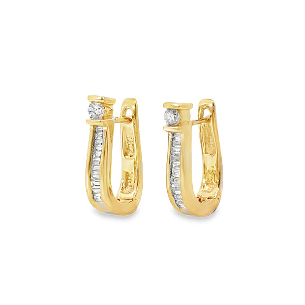 Yellow Gold Diamond Fashion Earrings