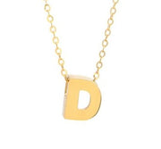 Yellow Gold Initial Necklace