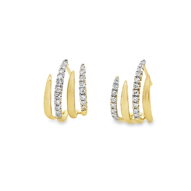 Yellow Gold Diamond Fashion Earrings