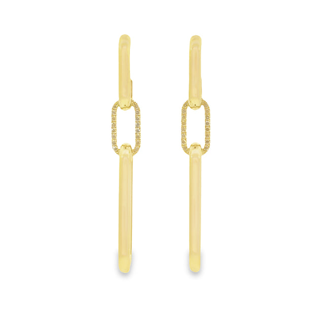 Yellow Gold Diamond Dangle Earrings