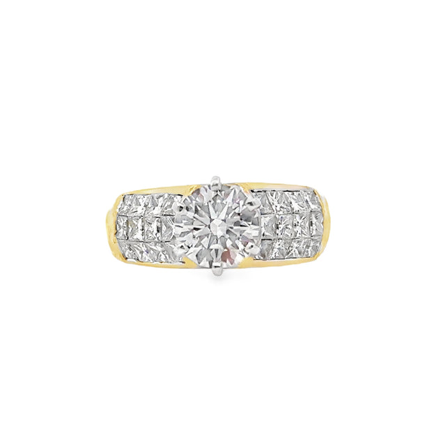 Lab Grown Yellow Gold Diamond Engagement Ring