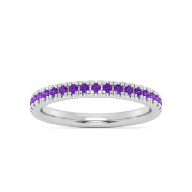 IMAGINE White Gold Amethyst Band