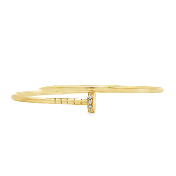 Yellow Gold Diamond Bangle Bracelet