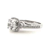 White Gold Halo Engagement Ring