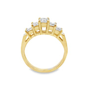 Yellow Gold Five Stone Diamond Wedding Band