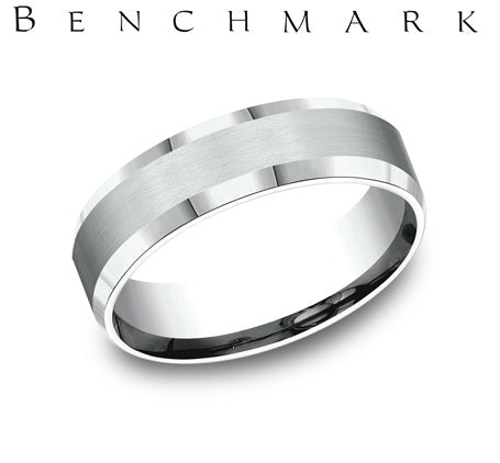 Benchmark Platinum Men's Wedding Band