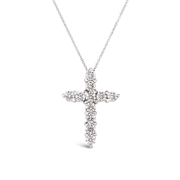 Forevermark 1.00 Cttw. White Gold Diamond Cross Pendant