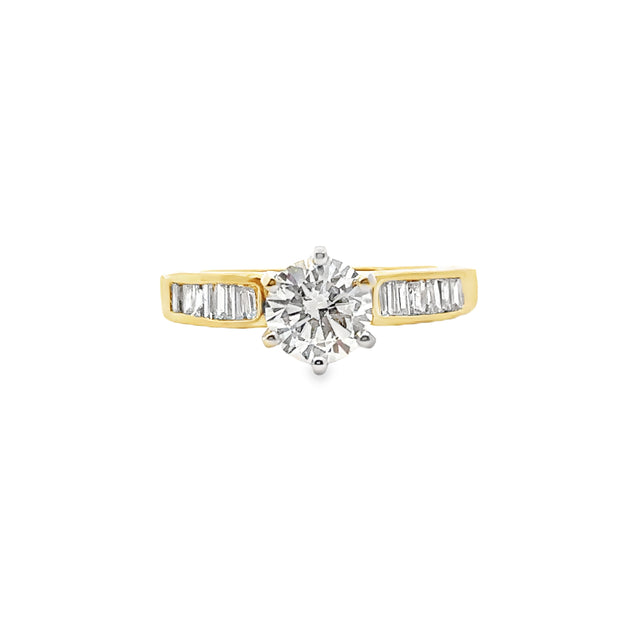 Lab Grown Yellow Gold Diamond Engagement Ring