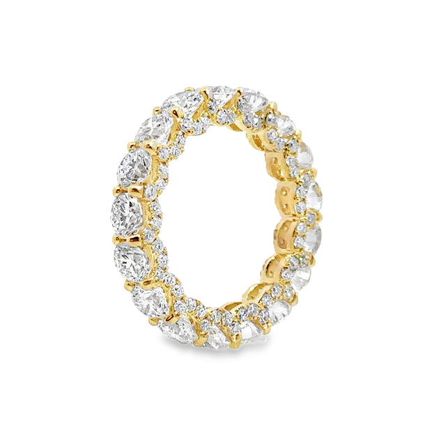 Lab Grown Yellow Gold Diamond Eternity Band