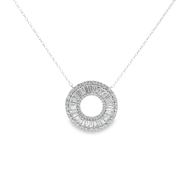 White Gold Diamond Circle Pendant