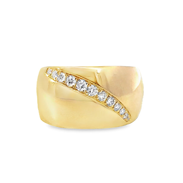 Shy Creation Yellow Gold Diamond Fashion Band