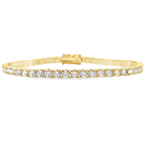 Yellow Gold 5.90 Cttw. Diamond Tennis Bracelet