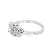 Lab Grown Diamond White Gold Three Stone Engagement Ring