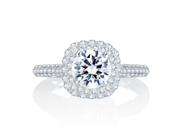 A. JAFFE Halo Engagement Ring