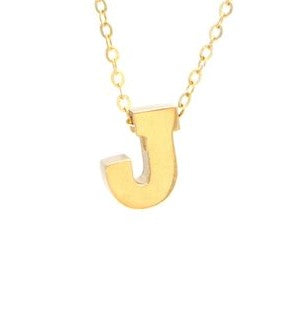 Yellow Gold Initial Necklace