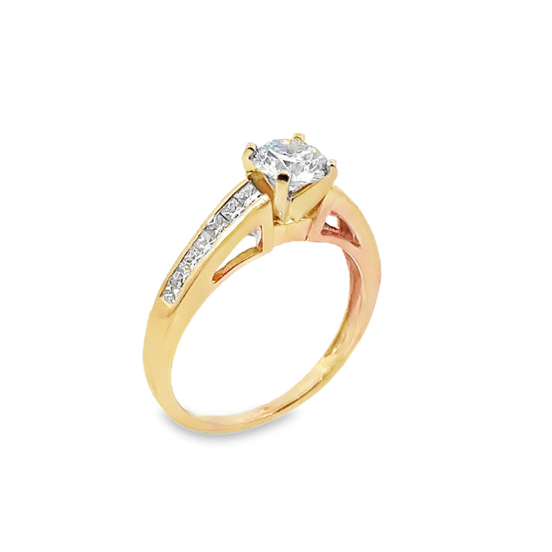 Lab Grown Yellow Gold Diamond Engagement Ring