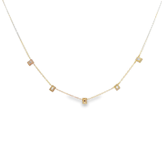 Shy Creation Yellow Gold Diamond Fashion Necklace