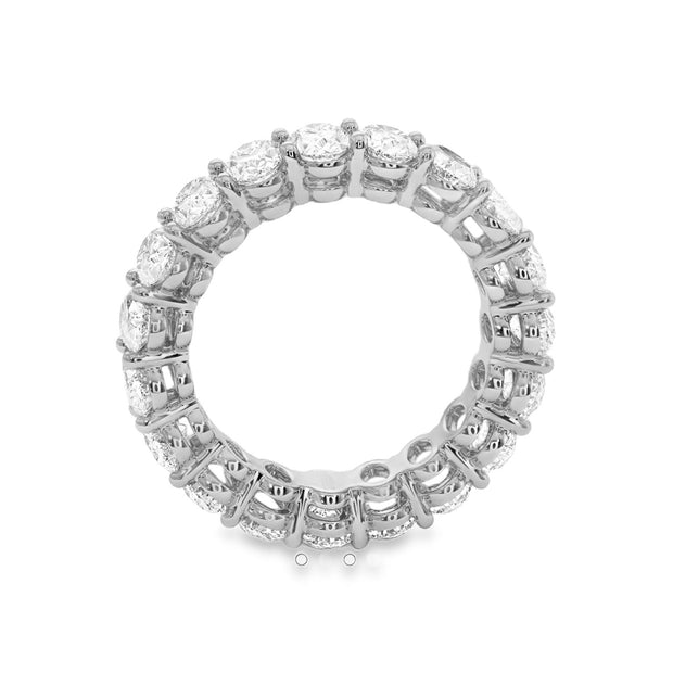 Lab Grown White Gold Oval Shape Diamond Eternity Band