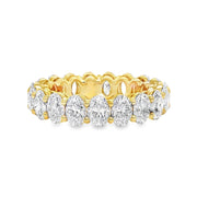 Lab Grown Yellow Gold Oval Shape Diamond Eternity Band