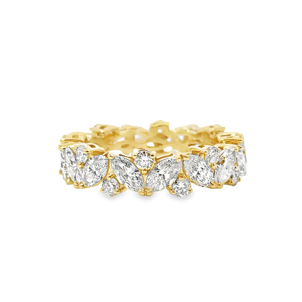 Lab Grown Yellow Gold Diamond Eternity Band