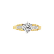 Lab Grown Yellow Gold Diamond Engagement Ring