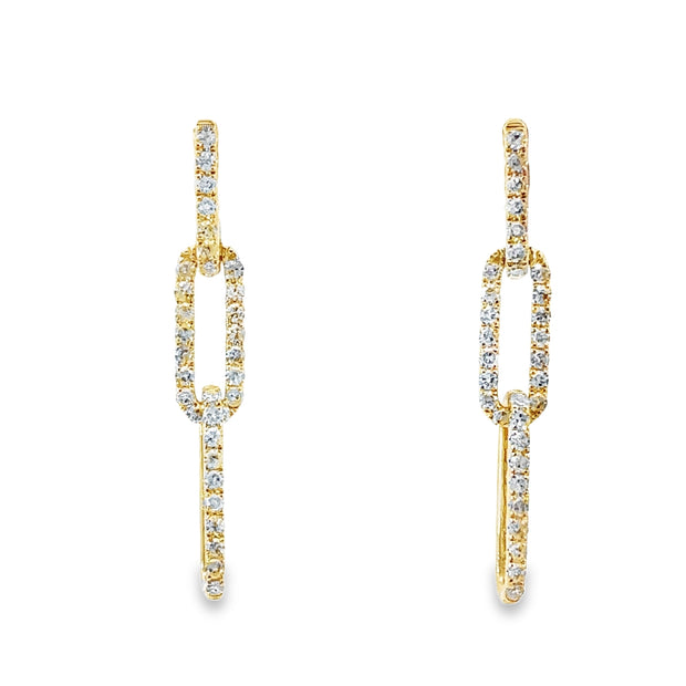 Yellow Gold Diamond Dangle Earrings