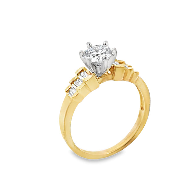 Lab Grown Yellow Gold Diamond Engagement Ring