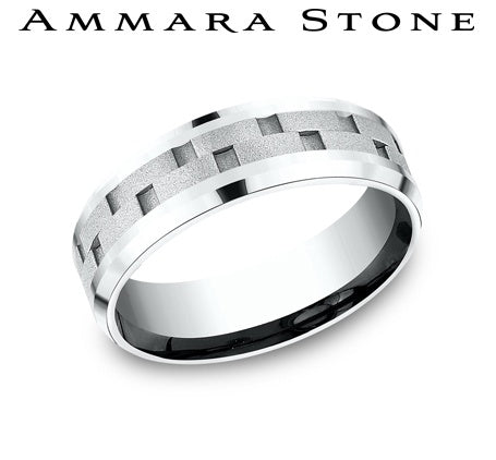 Benchmark White Gold Men's Wedding Band