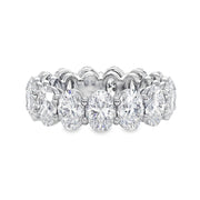 Lab Grown Platinum Oval Shape Diamond Eternity Band