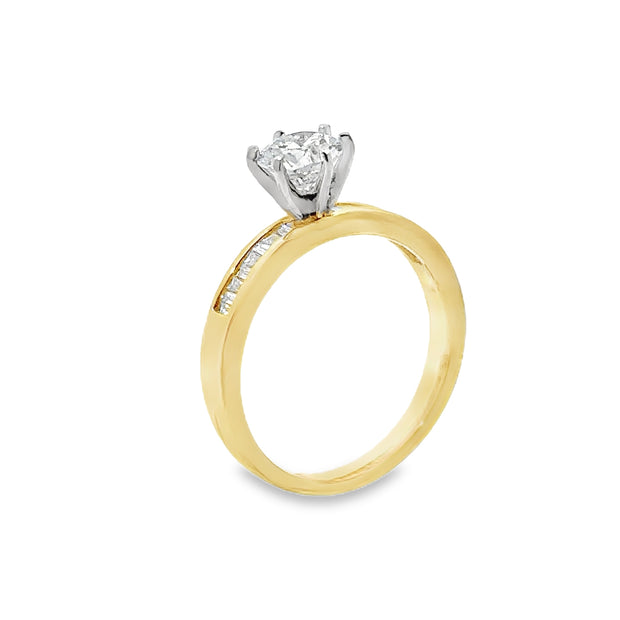 Lab Grown Yellow Gold Diamond Engagement Ring