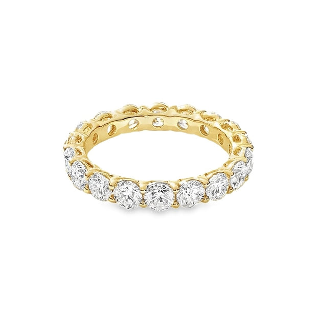 Lab Grown Yellow Gold Diamond Eternity Band