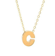 Yellow Gold Initial Necklace