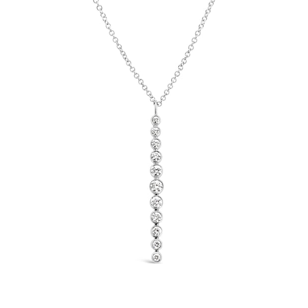 White Gold Diamond Bar Pendant