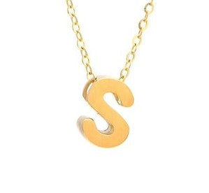 Yellow Gold Initial Necklace