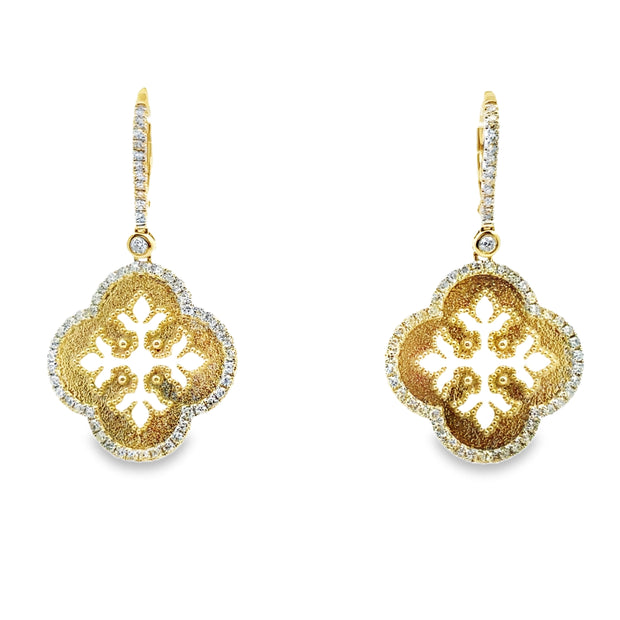 Yellow Gold Diamond Fashion Earrings