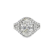 Lab Grown White Gold Oval Shape Diamond Engagement Ring