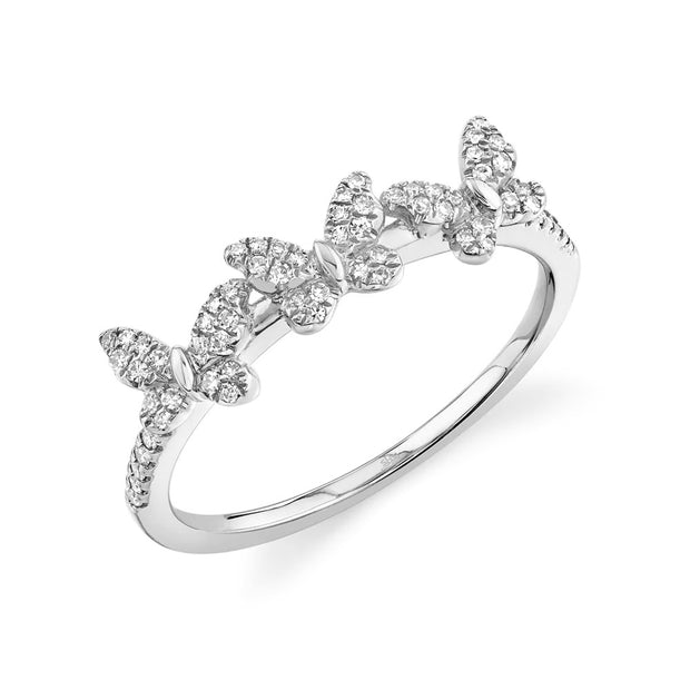 White Gold Diamond Butterfly Band