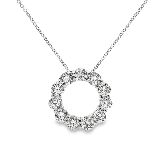 Forevermark 1.65 Cttw. White Gold Diamond Circle Pendant