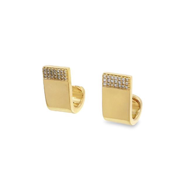 Yellow Gold Diamond Earrings