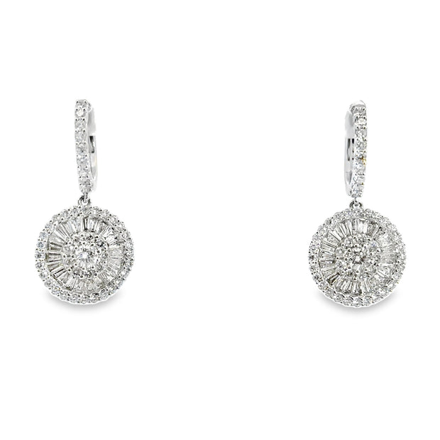 White Gold Diamond Fashion Earrings