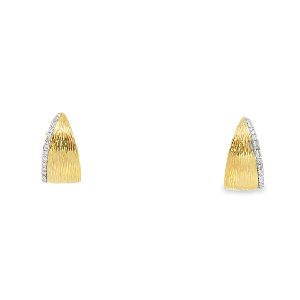 Yellow Gold Diamond Earrings