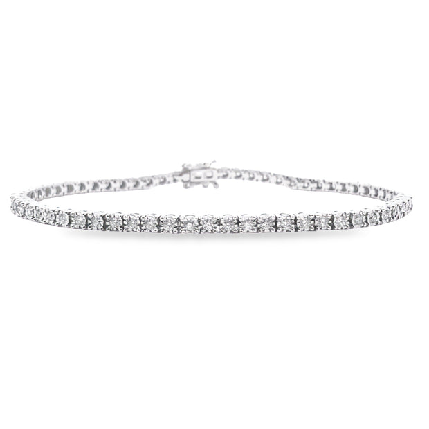 White Gold 1.00 Cttw. Diamond Tennis Bracelet