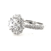 White Gold Halo Engagement Ring