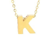 Yellow Gold Initial Necklace