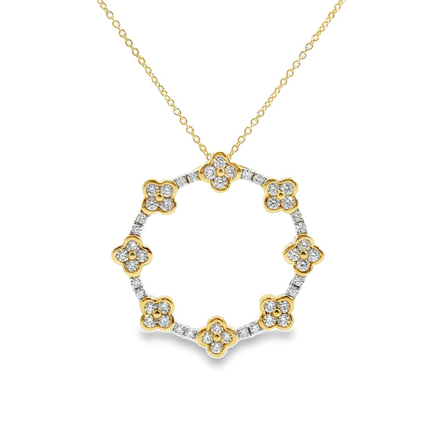 Yellow Gold Diamond Circle Pendant