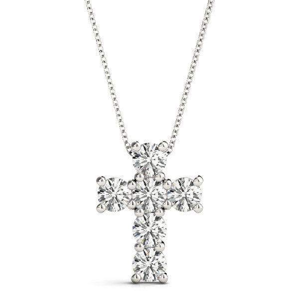 Forevermark 1.07 Cttw. White Gold Diamond Cross Pendant