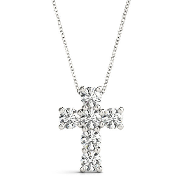 Forevermark 1.08 Cttw. White Gold Diamond Cross Pendant