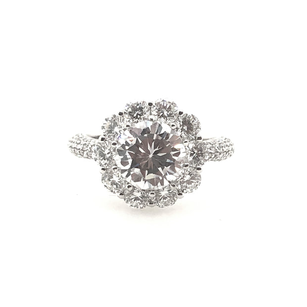 White Gold Halo Engagement Ring